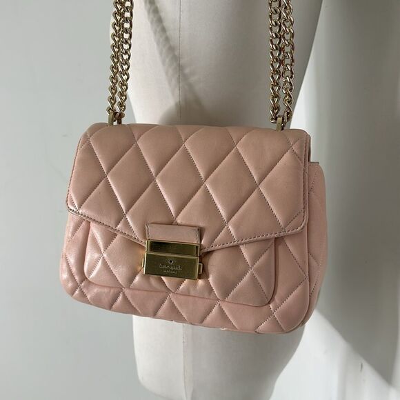 Kate Spade Pink Carey Quilted Flap Shoulder / Crossbody Bag - Picture 2 of 11